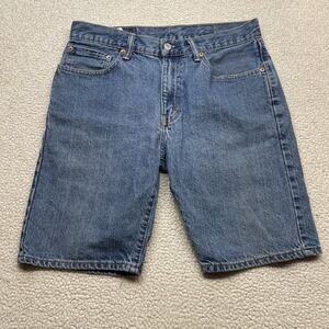 Levis 505 Regular Fit Denim Shorts Mens 32 Blue Straight Outdoors Casual Summer